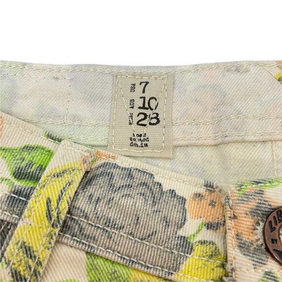 Volcom Floral High Voltage Booty Low Rise Frayed Hem shorts Size 7 - Picture 7 of 7